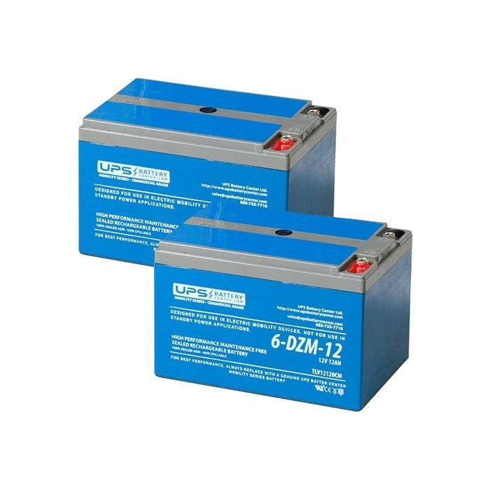 6-DZM-12 - 24V 12Ah - Deep cycle 24V 12Ah mobility battery set