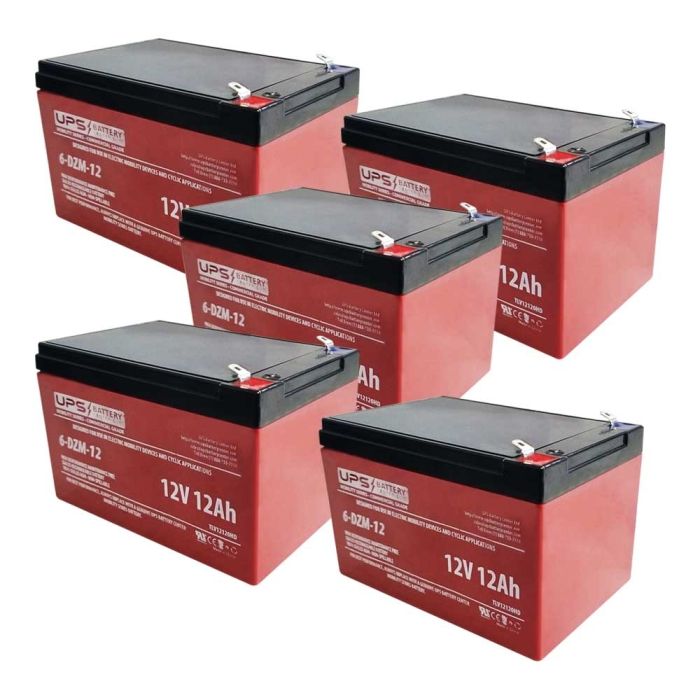 6-DZM-12 - 60V 12Ah - Deep cycle 60V 12Ah mobility battery set