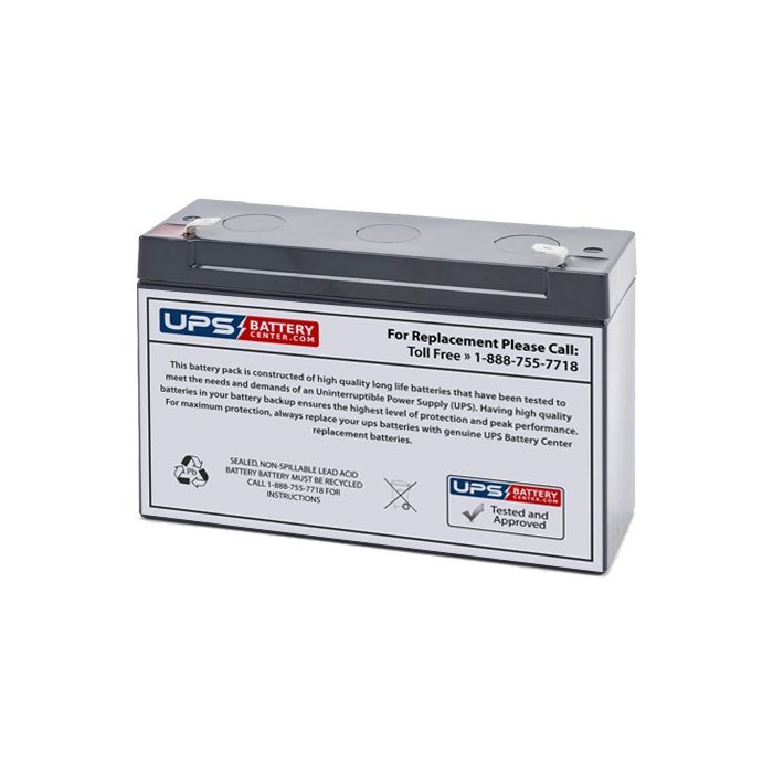 Lightalarms RPG2 6V 12Ah Battery with F1 Terminals