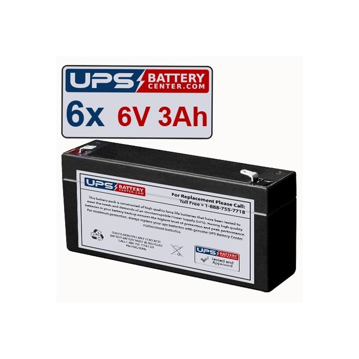 Astro-Med 2000 Alpha Stimulator Medical Batteries - Set of 6