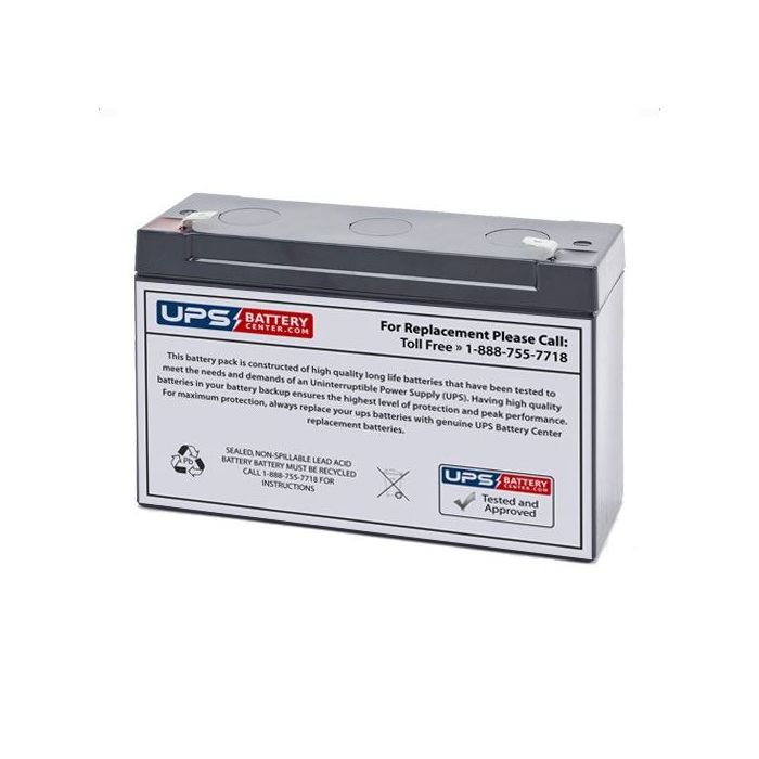Ohio 5380 6V 10Ah Battery with F1 Terminals