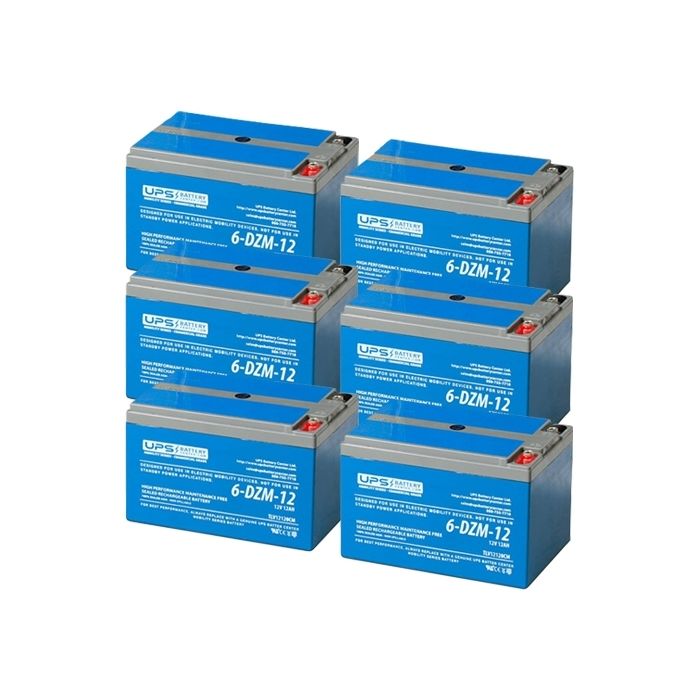 6-DZM-12 - 72V 12Ah - Deep cycle 72V 12Ah mobility battery set