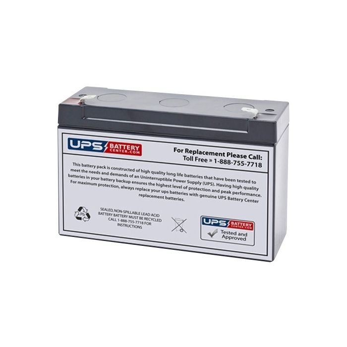 Acumax AM12-6 6V 12Ah Battery with F1 Terminals