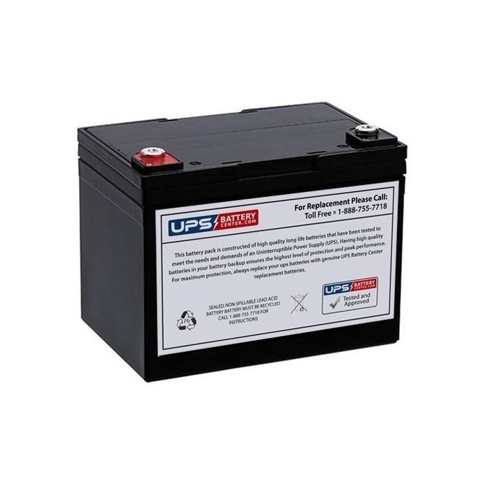 Alpha House 12V 33Ah AH 12-33 Replacement Battery with M5 - Insert Terminals