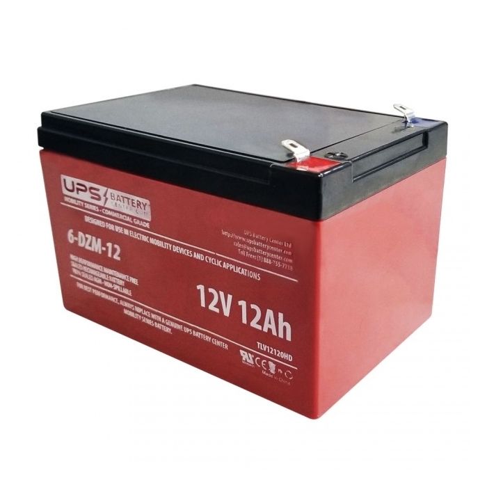 Chilwee 6-DZM-12 12V 12Ah Deep Cycle Mobility Replacement Battery