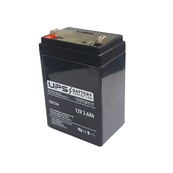 Chiway 12V 2.6Ah SJ12V2.6Ah Replacement Battery with F1 Terminals