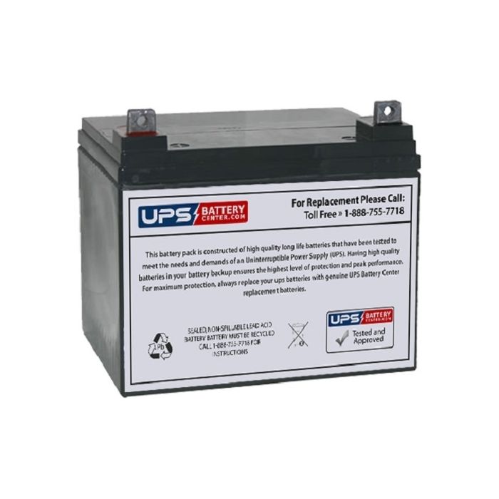 2204M - Clipper Lawn Mower 12V 35Ah Nut & Bolt Battery