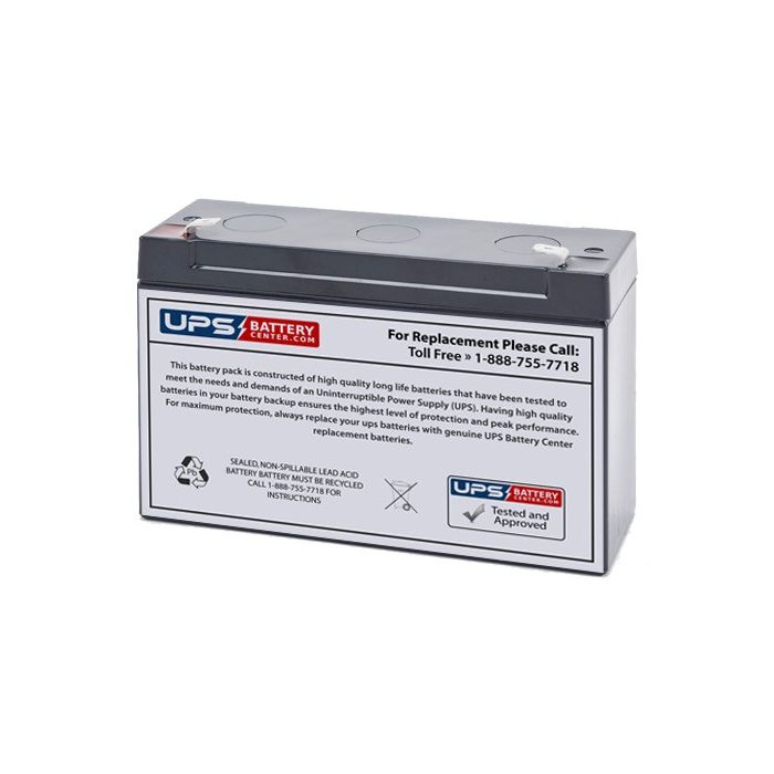DataLex NP12-6 6V 12Ah Battery with F1 Terminals