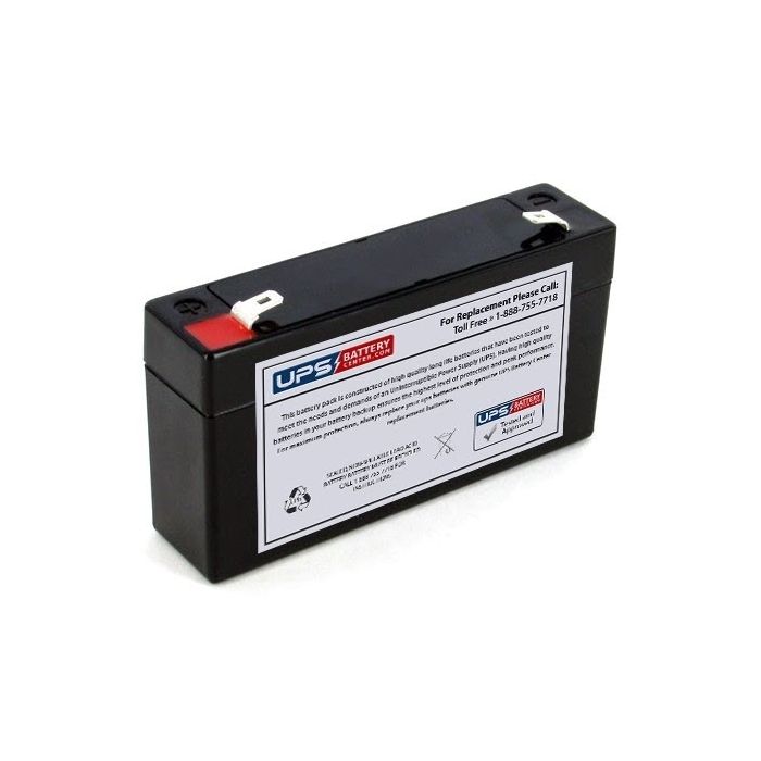 Delta DT 6012 6V 1.2Ah Replacement Battery with F1 Terminals
