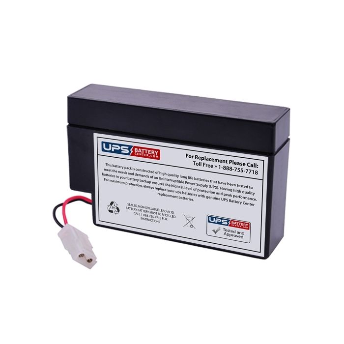 Delta DTM 12008 12V 0.8Ah Replacement Battery with WL Terminals