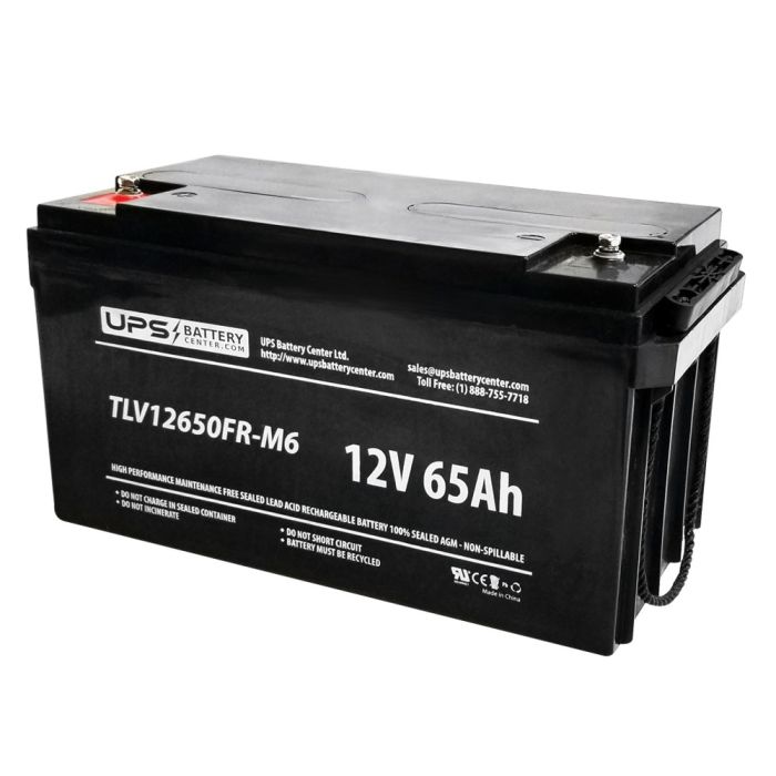 Delta HR 12-65 12V 65Ah Replacement Battery with M6 Terminals