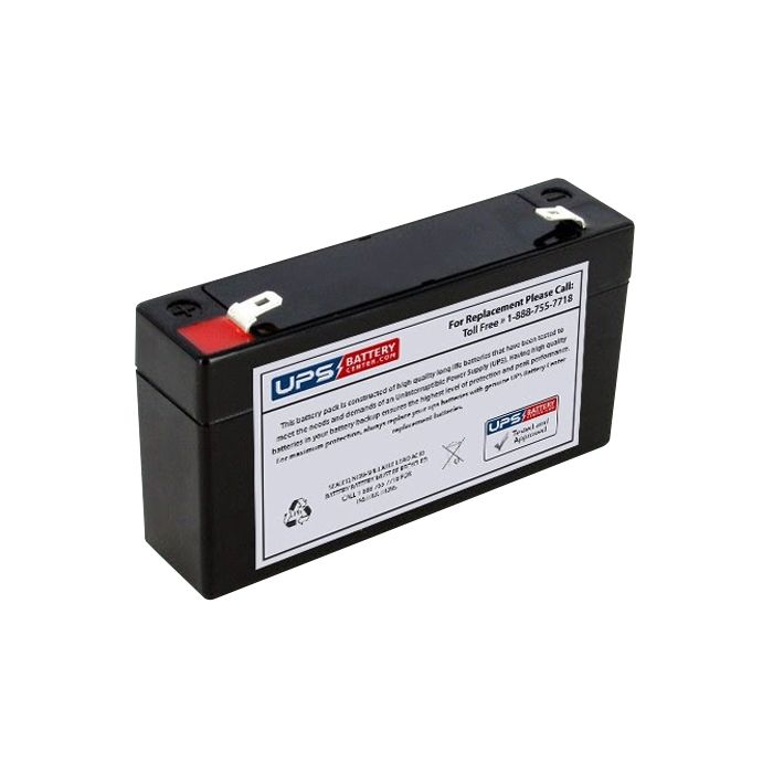 Diamec 6V 1.3Ah DM6-1.3 Battery with F1 Terminals