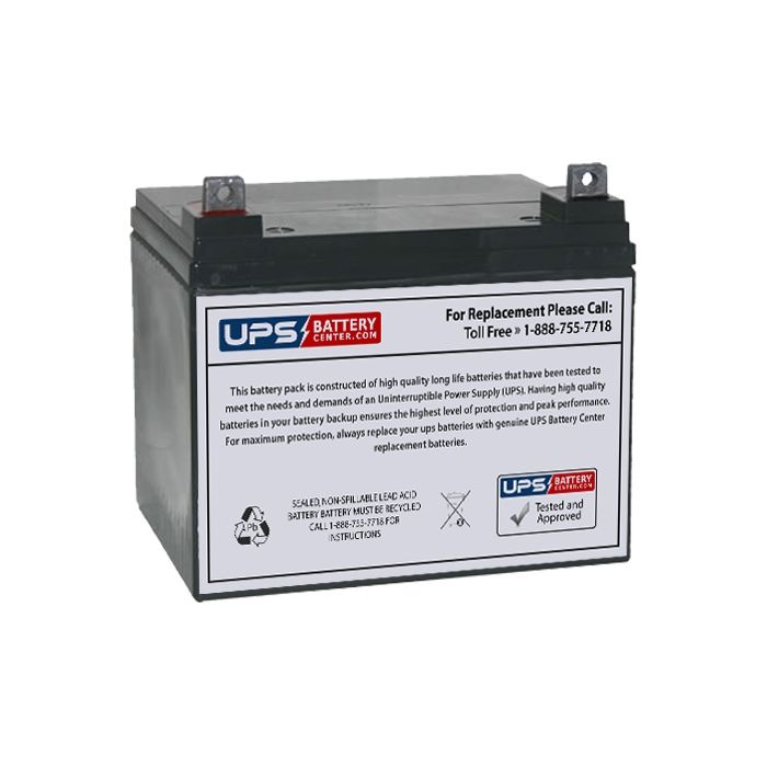 Diamec 12V 35Ah DMU12-35 Battery with F7 Terminals