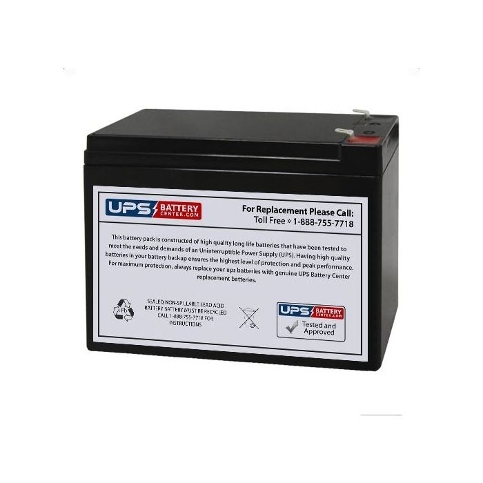 Eagle Picher 12V 10Ah CFM12V12 Battery with F1 Terminals
