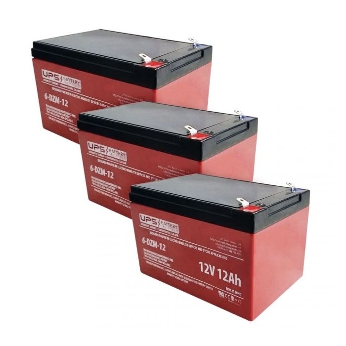 EMAD 800 Watt Dirt Rider Electric Skateboard (3) 12V12Ah Replacement Batteries