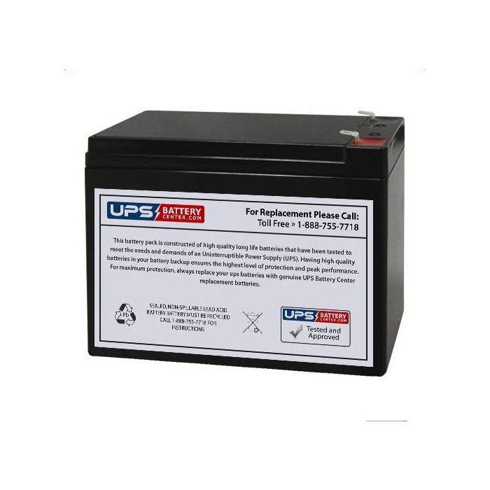 EMERGI-LITE 12V 10Ah 120 Battery with F1 Terminals