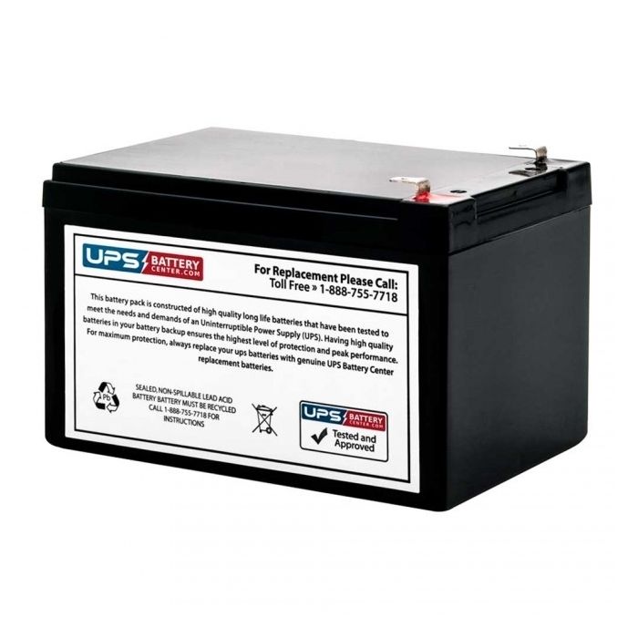 Energenie 12V 12Ah BAT-12V12AH Replacement Battery with F2 Terminals