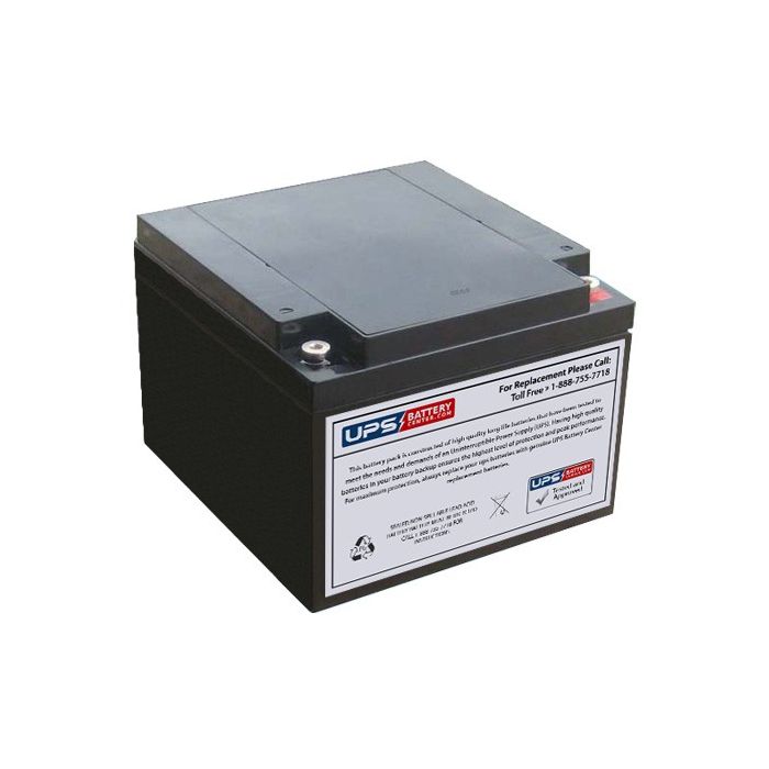 Energy Power 12V 26Ah EP-SLA12-26I Battery with M6 Insert Terminals