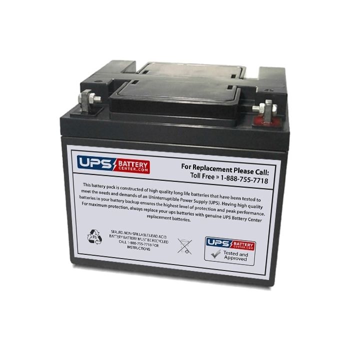 ESG 12V 45Ah 6GFM40 Replacement Battery with F6 Terminals