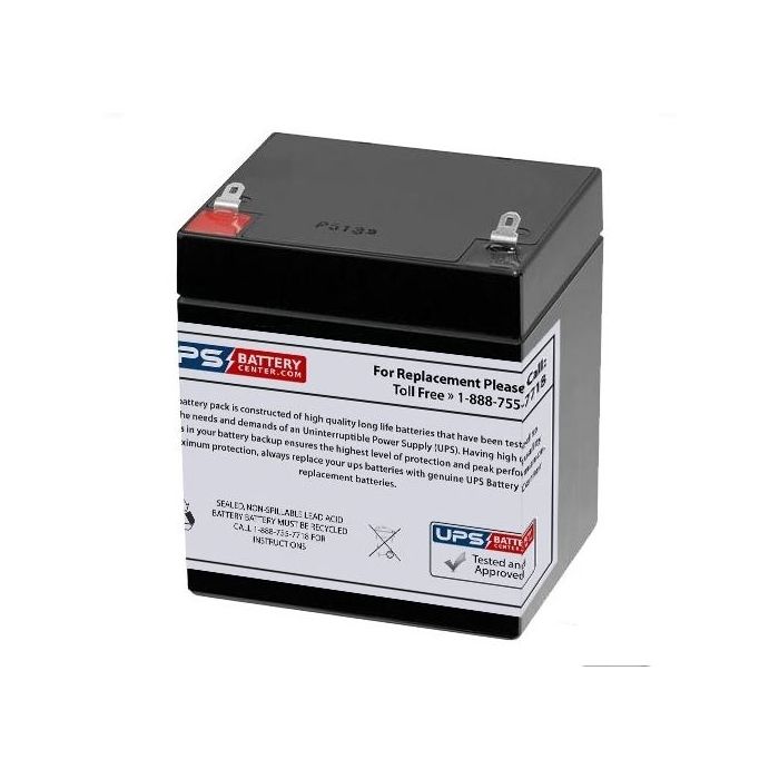 Furukawa 12V 5Ah FPX1255 Replacement Battery with F1 Terminals