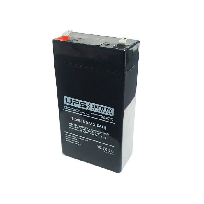 GS Portalac PE6V3.2 6V 3.5Ah Battery with F1 Terminals