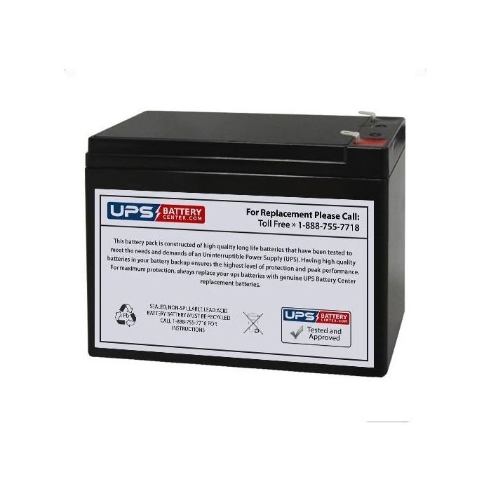 Haijiu 12V 10Ah HG-10A-12 Replacement Battery with F2 Terminals