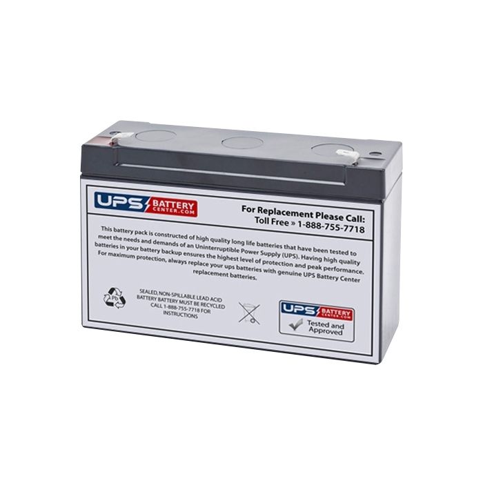 Holophane M47 6V 12Ah Replacement Battery with F1 Terminals