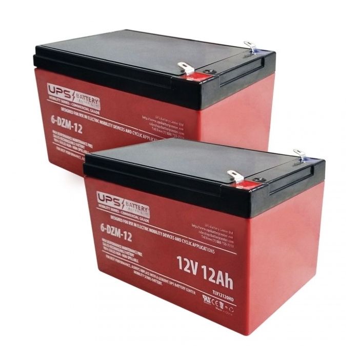Hoveround Transporter (2) 12V 12Ah Replacement Batteries
