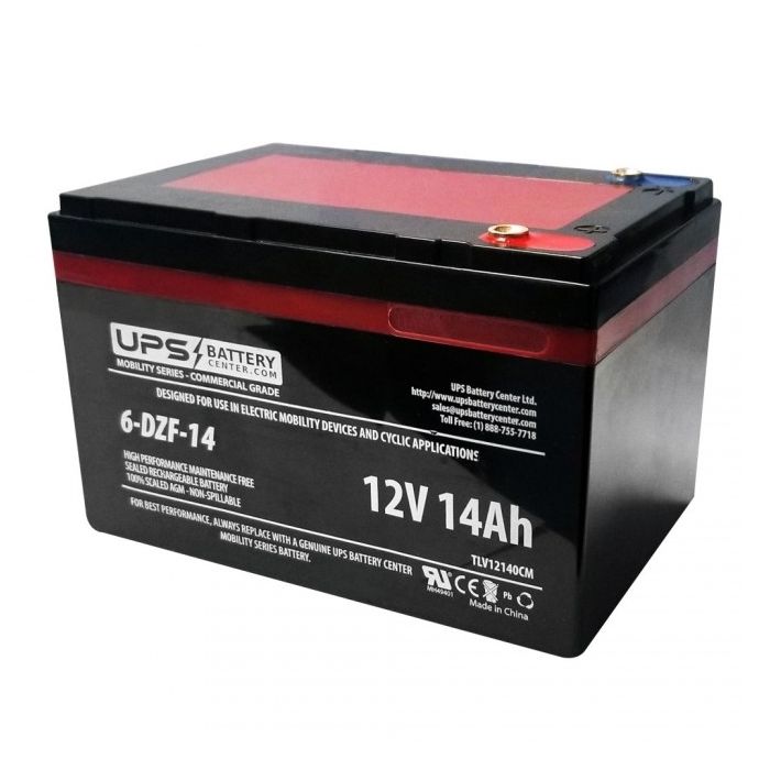 IBT 12V 14Ah 6-DZM-14 Battery with M5 Terminals