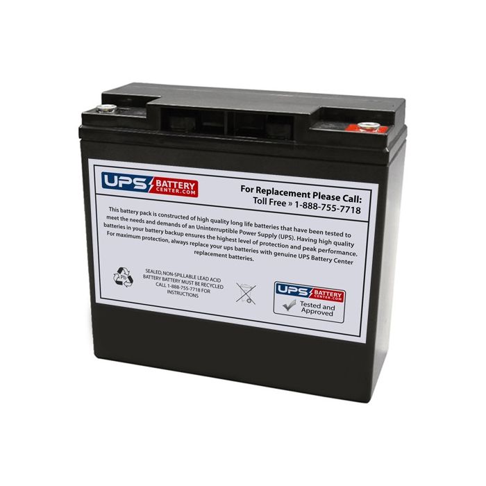 IBT 12V 18Ah BT18-12 Battery with M5 Insert Terminals