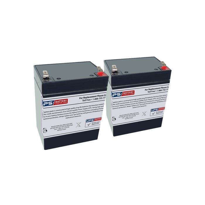 Invacare Reliant RPA450-1 Patient Lift Replacement Battery Set with F1 Terminals - Right Side Positive
