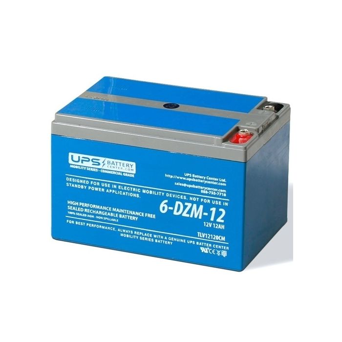 KIJO 6-DZF-12 12V 12Ah Deep Cycle Mobility Replacement Battery