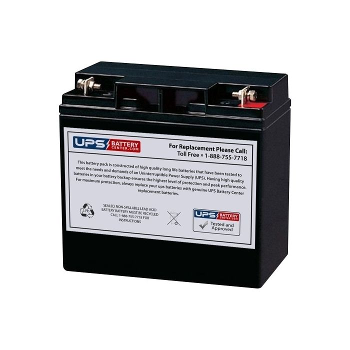 KRAFT VRLA 12V 17Ah 12V17 Replacement Battery with F3 Terminals