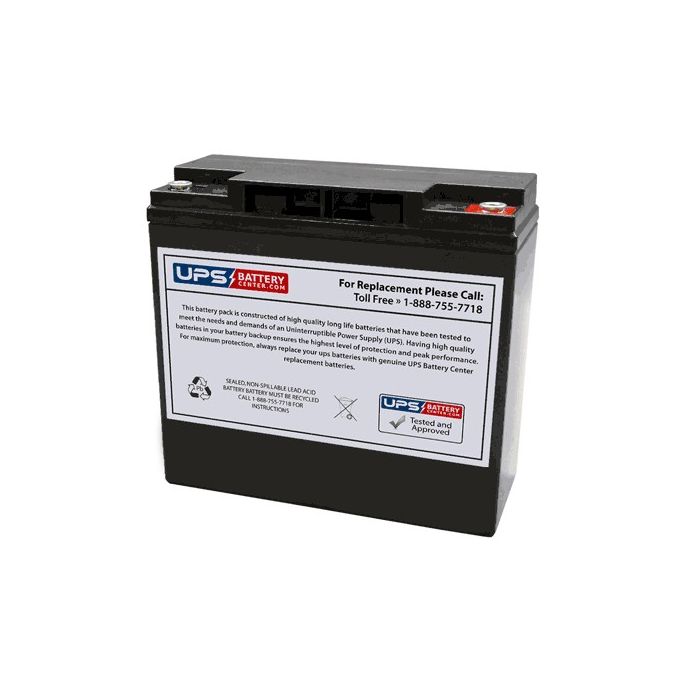 LCB ES20-12 12V 20Ah Battery with M5 Insert Terminals