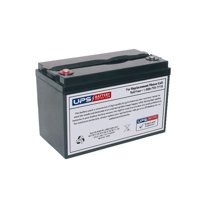 LCB GEL100-12 12V 100Ah Battery with M8 - Insert Terminals