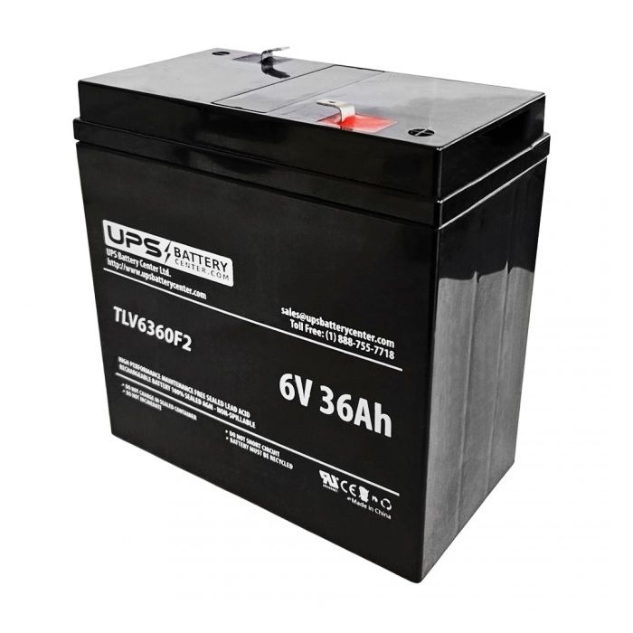 Light Alarms 6V 36Ah SL3 Battery with F2 Terminals
