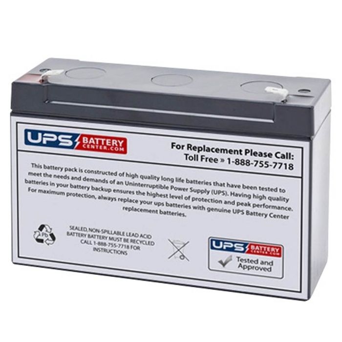 Leoch LP6-10 6V 10Ah Battery with F1 Terminals