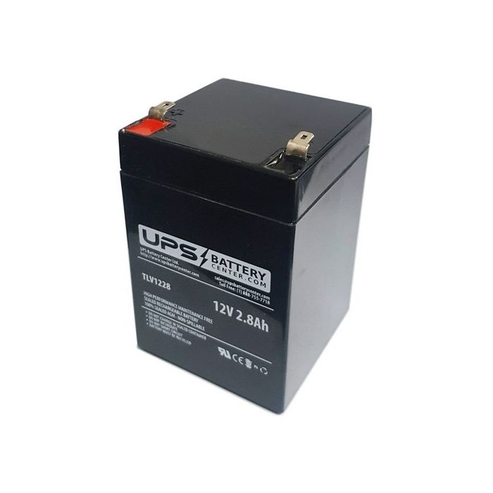 TLV1228C - 12V 2.8Ah Sealed Lead Acid Battery with F1 Terminals