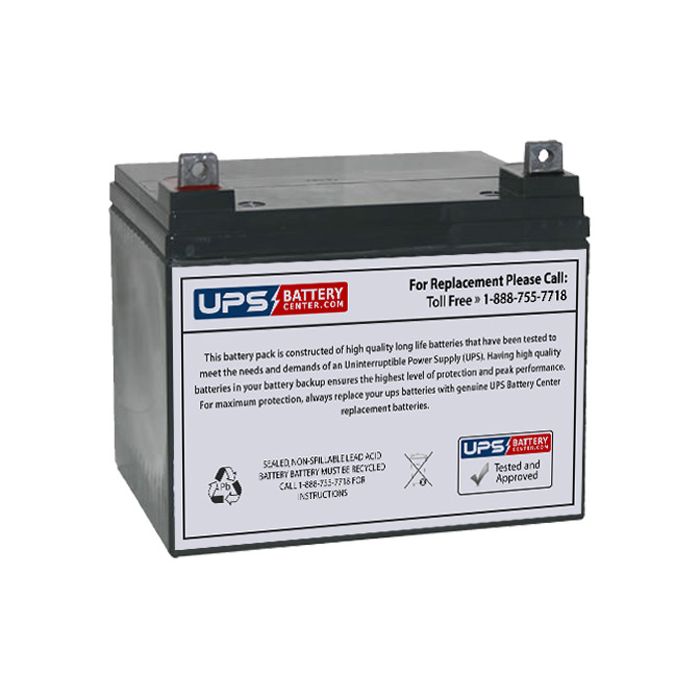 TLV12350 - 12V 35Ah Sealed Lead Acid Battery with Nut & Bolt Terminals