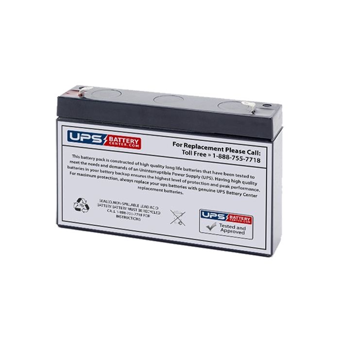 TLV690F1 - 6V 9Ah Sealed Lead Acid Battery with F1 Terminals