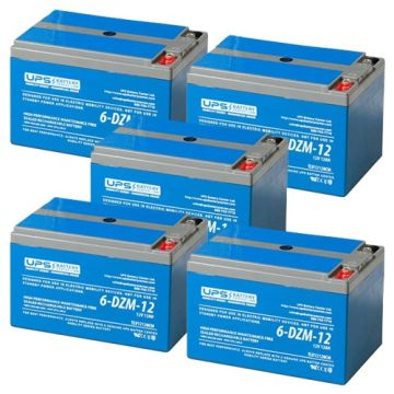 60V 12Ah eBike escooter battery set - (5) 6-DZM-12