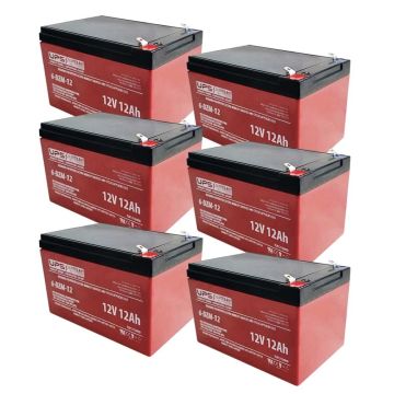 6-DZM-12 - 72V 12Ah - Deep cycle 72V 12Ah mobility battery set