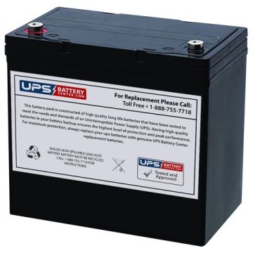 Acumax 12V 55Ah AML55-12 Battery with F11 Terminals