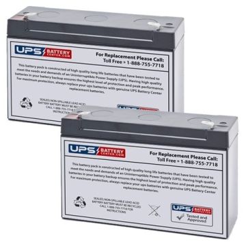 Brinkmann Spotlight 450008700 6V 12Ah Compatible Battery Set with F1 Terminals