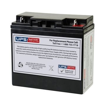 Delta DT 1218 12V 18Ah Replacement Battery with F3 Terminals
