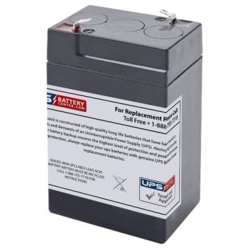 Delta DTM 6045 6V 4.5Ah Replacement Battery with F1 Terminals