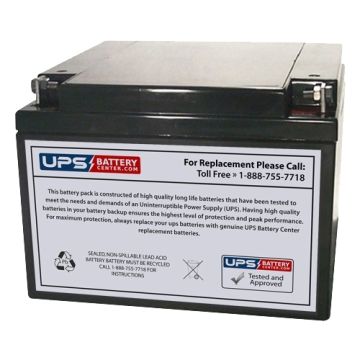 Discover 12V 28Ah D12-100W Battery with NB Terminals