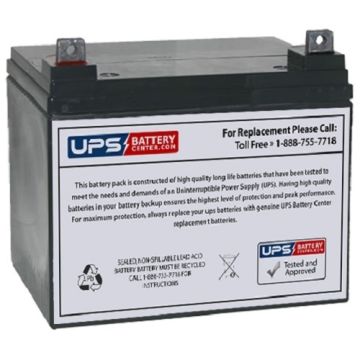 5049-E4 - E.T. Rugg Co. Lawn Mower 12V 35Ah Nut & Bolt Battery