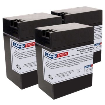 6M5 - Emergi-Lite/Kaufel 6V 13Ah Replacement Batteries