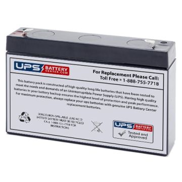 EMERGI-LITE 6V 7Ah M2-PS Battery with F1 Terminals